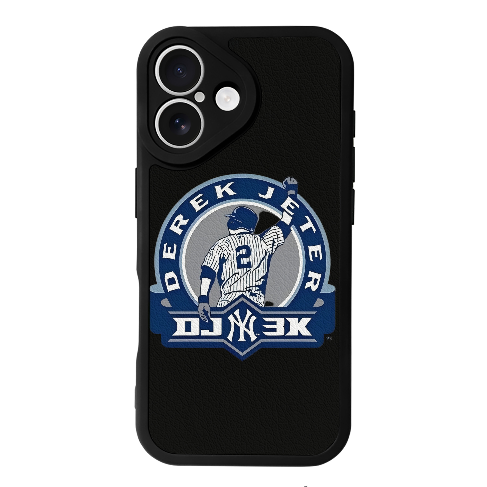 Derek Jeter 3 IPhone 16 Silicone Leather Case – UV Print, Lambskin Texture – Perfect Fit, Wireless Charging Compatible, Scratch Resistant, Precise Cutouts – Stylish Protection For IPhone 16